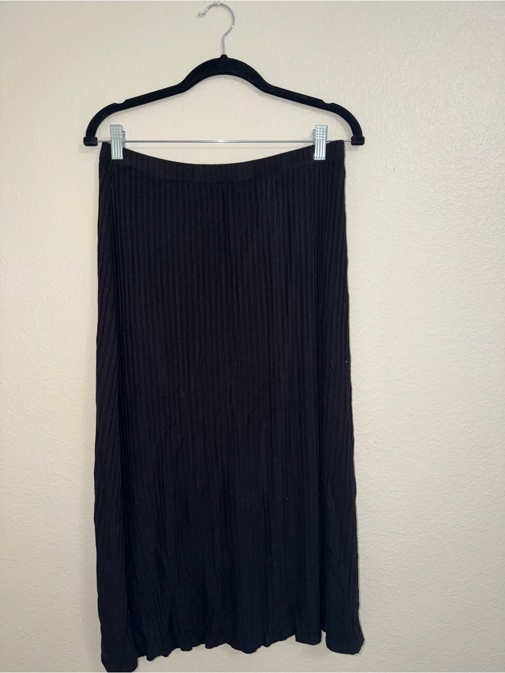 Catherines Black Ribbed Maxi Skirt